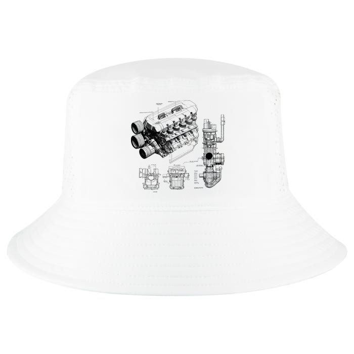 Engine Blueprint Cool Comfort Performance Bucket Hat