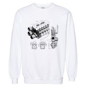 Engine Blueprint Garment-Dyed Sweatshirt