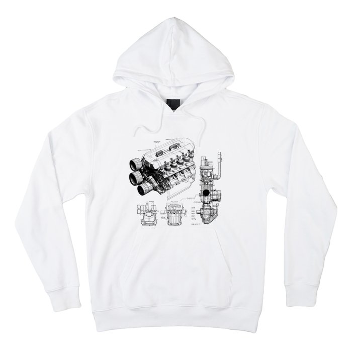 Engine Blueprint Hoodie