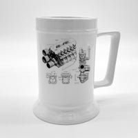 Engine Blueprint Beer Stein