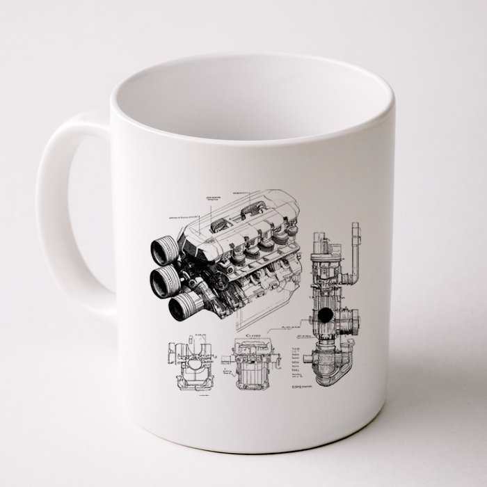 Engine Blueprint Coffee Mug