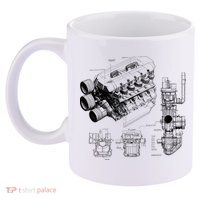 Engine Blueprint 11oz C Handle Ceramic Mug