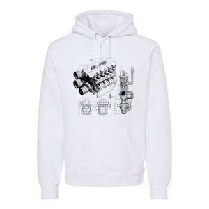 Engine Blueprint Premium Hoodie