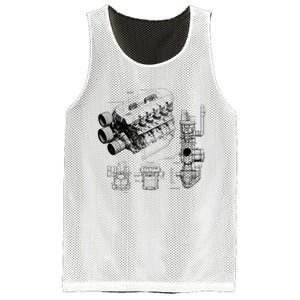 Engine Blueprint Mesh Reversible Basketball Jersey Tank