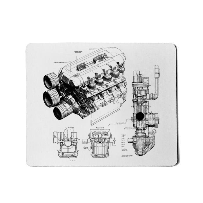 Engine Blueprint Mousepad