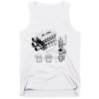 Engine Blueprint Tank Top