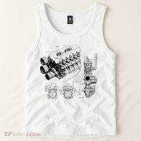Engine Blueprint Tank Top