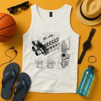 Engine Blueprint Tank Top