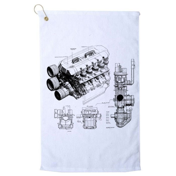 Engine Blueprint Platinum Collection Golf Towel