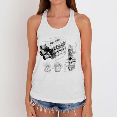 Engine Blueprint Women's Knotted Racerback Tank