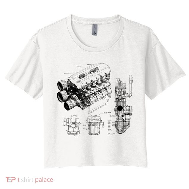 Engine Blueprint Crop Top