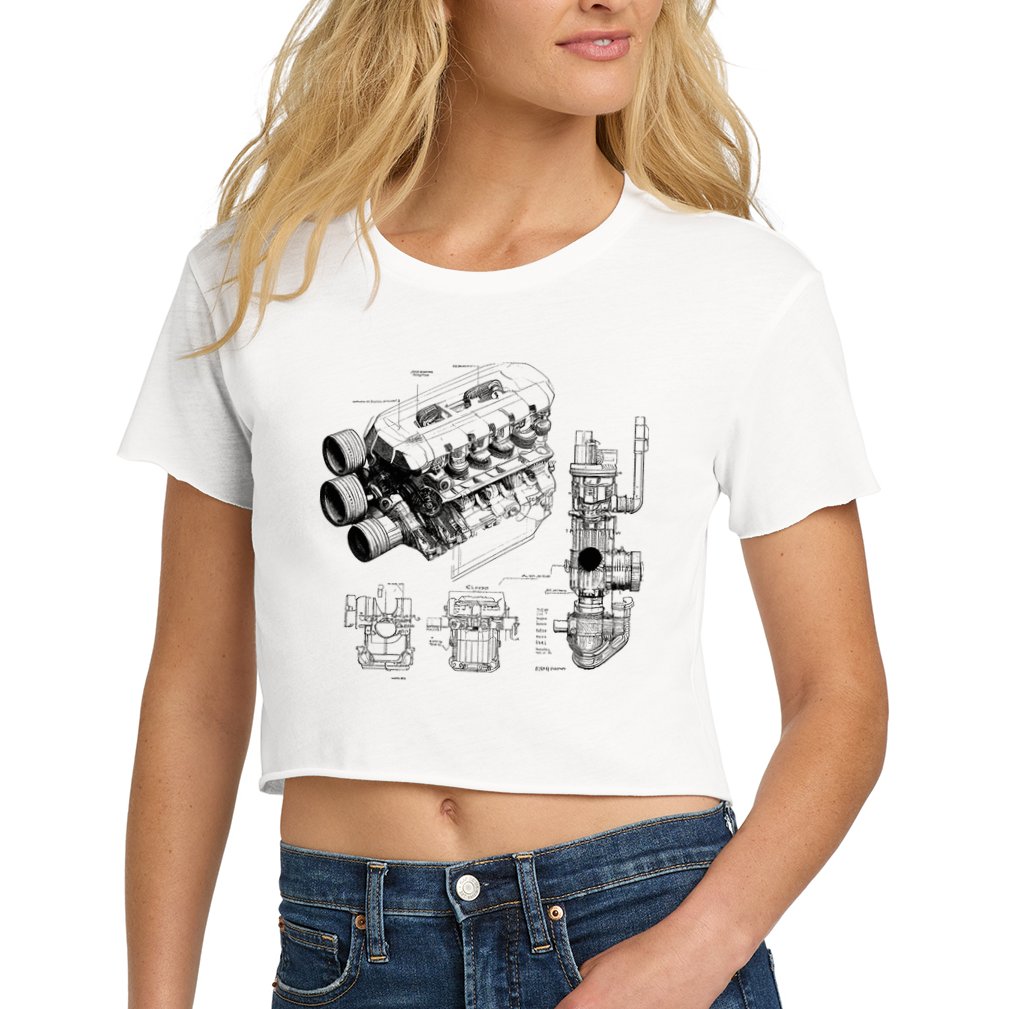 Engine Blueprint Crop Top