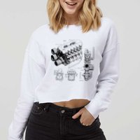 Engine Blueprint Cropped Pullover Crew