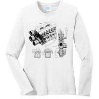 Engine Blueprint Ladies Long Sleeve Shirt