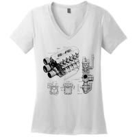 Engine Blueprint Women's V-Neck T-Shirt