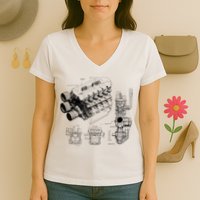 Engine Blueprint Women's V-Neck T-Shirt