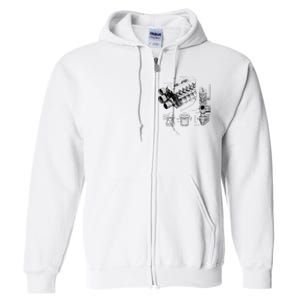 Engine Blueprint Full Zip Hoodie