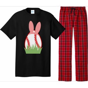 Easter Bunny Ears Baseball Player Coach Fan Lover Ball Gift Pajama Set