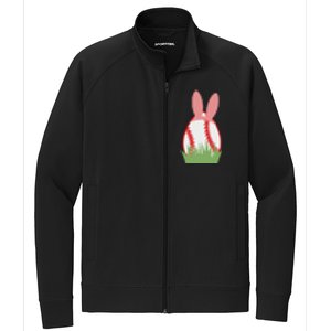 Easter Bunny Ears Baseball Player Coach Fan Lover Ball Gift Stretch Full-Zip Cadet Jacket