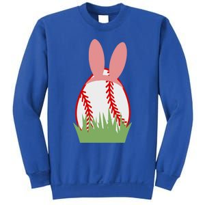 Easter Bunny Ears Baseball Player Coach Fan Lover Ball Gift Sweatshirt