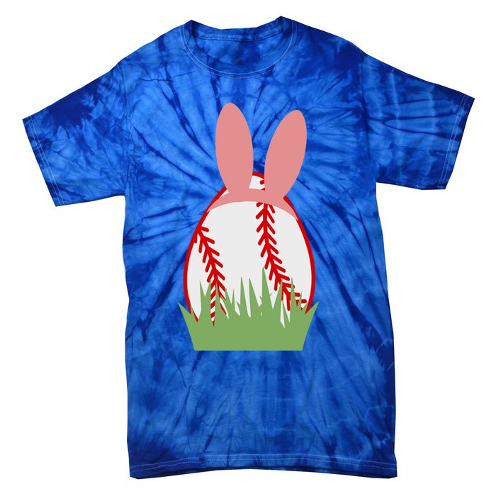 Easter Bunny Ears Baseball Player Coach Fan Lover Ball Gift Tie-Dye T-Shirt