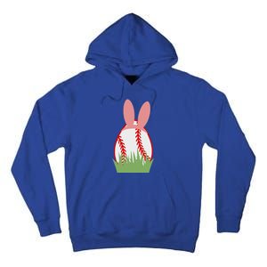 Easter Bunny Ears Baseball Player Coach Fan Lover Ball Gift Tall Hoodie