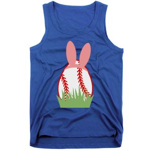 Easter Bunny Ears Baseball Player Coach Fan Lover Ball Gift Tank Top