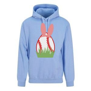 Easter Bunny Ears Baseball Player Coach Fan Lover Ball Gift Unisex Surf Hoodie