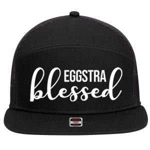 Eggstra Blessed Easter Holiday 7 Panel Mesh Trucker Snapback Hat