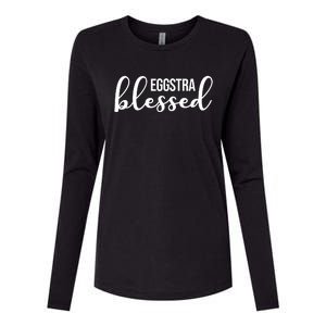 Eggstra Blessed Easter Holiday Womens Cotton Relaxed Long Sleeve T-Shirt