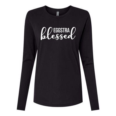 Eggstra Blessed Easter Holiday Womens Cotton Relaxed Long Sleeve T-Shirt