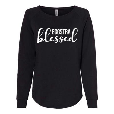 Eggstra Blessed Easter Holiday Womens California Wash Sweatshirt