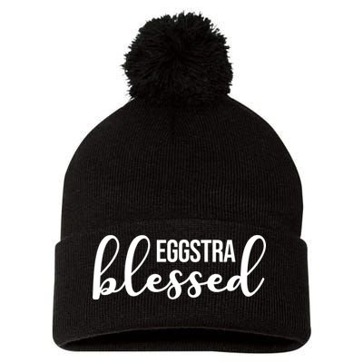Eggstra Blessed Easter Holiday Pom Pom 12in Knit Beanie
