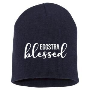 Eggstra Blessed Easter Holiday Short Acrylic Beanie