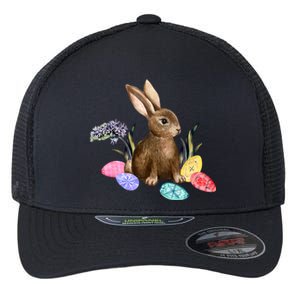 Easter Bunny Egg Spring Holiday Cute Flexfit Unipanel Trucker Cap