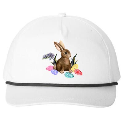 Easter Bunny Egg Spring Holiday Cute Snapback Five-Panel Rope Hat