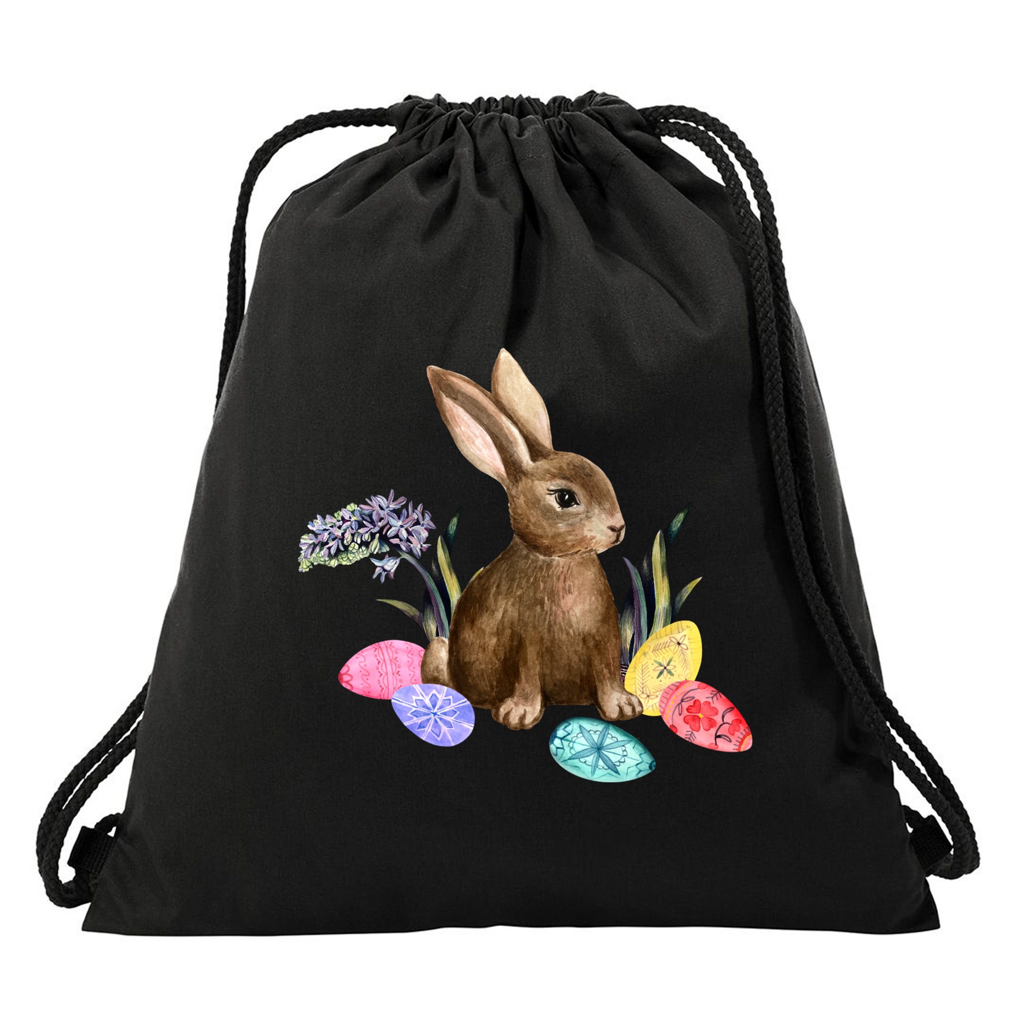 Easter Bunny Egg Spring Holiday Cute Drawstring Bag