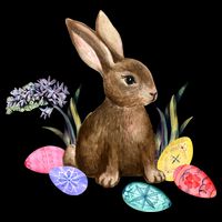 Easter Bunny Egg Spring Holiday Cute Drawstring Bag