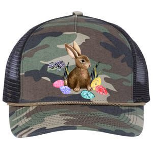 Easter Bunny Egg Spring Holiday Cute Retro Rope Trucker Hat Cap