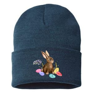 Easter Bunny Egg Spring Holiday Cute Sustainable Knit Beanie