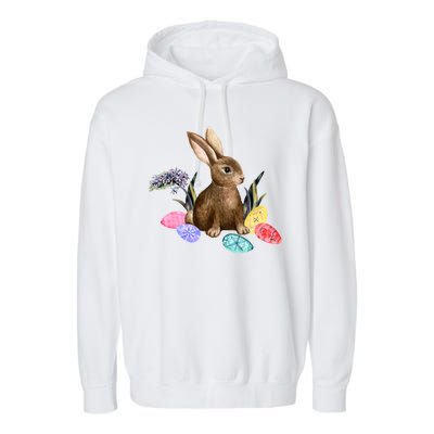 Easter Bunny Egg Spring Holiday Cute Garment-Dyed Fleece Hoodie