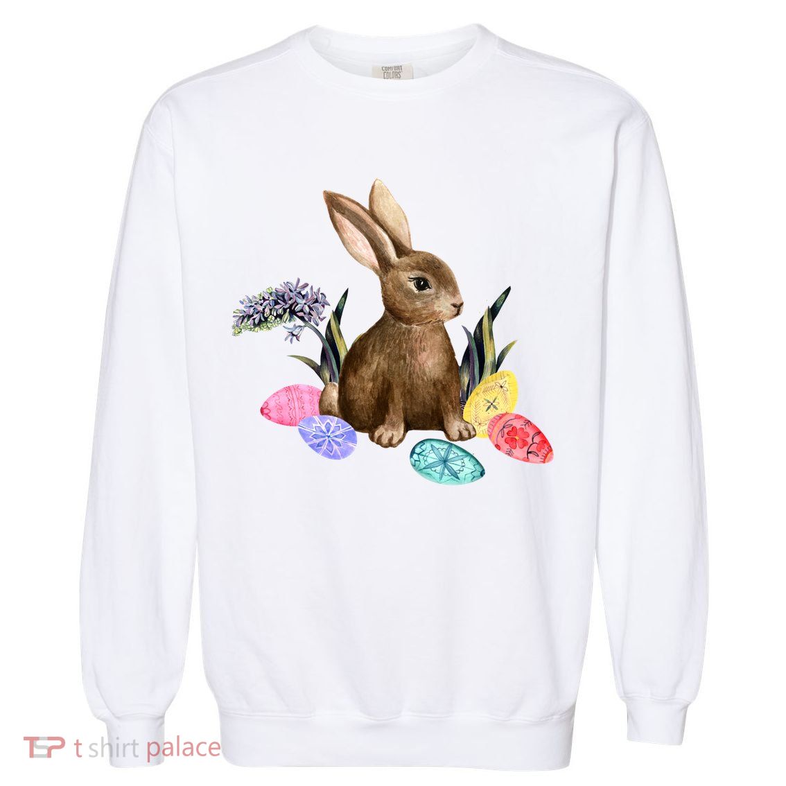 Easter Bunny Egg Spring Holiday Cute Garment-Dyed Sweatshirt