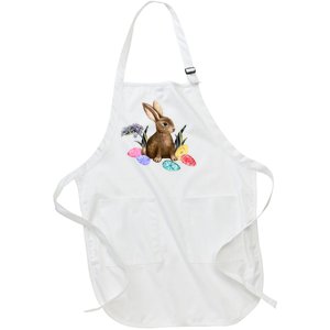 Easter Bunny Egg Spring Holiday Cute Full-Length Apron With Pockets