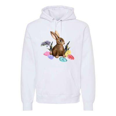 Easter Bunny Egg Spring Holiday Cute Premium Hoodie