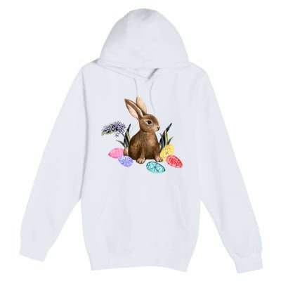 Easter Bunny Egg Spring Holiday Cute Premium Pullover Hoodie