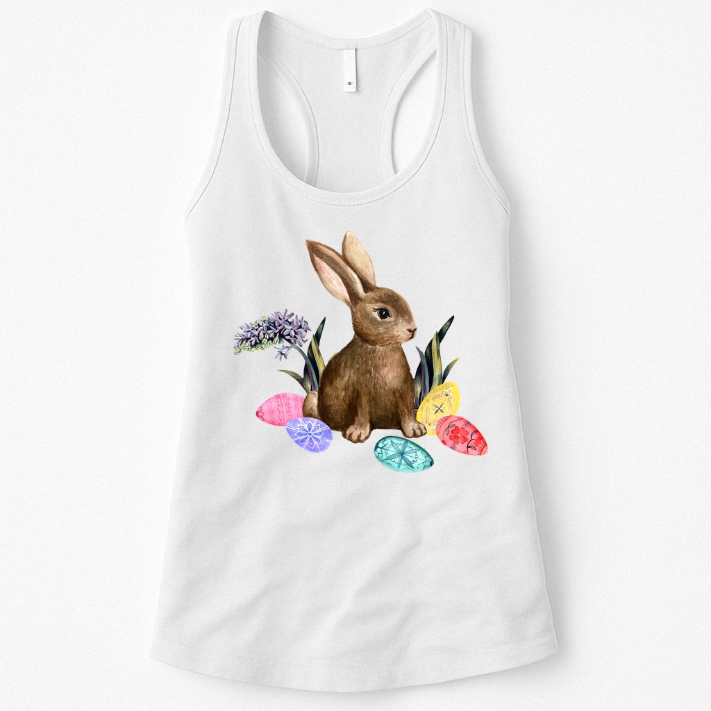 Easter Bunny Egg Spring Holiday Cute Womens Tank Top