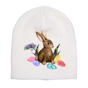 Easter Bunny Egg Spring Holiday Cute Short Acrylic Beanie