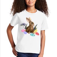 Easter Bunny Egg Spring Holiday Cute Kids T-Shirt