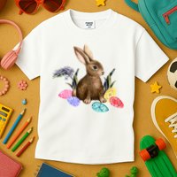 Easter Bunny Egg Spring Holiday Cute Kids T-Shirt