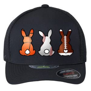 Easter Bunny Football Basketball Baseball Sports Fan Flexfit Unipanel Trucker Cap